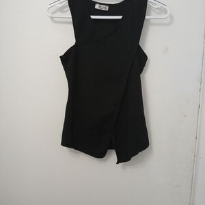 Chic Black Asymmetrical Tank Top